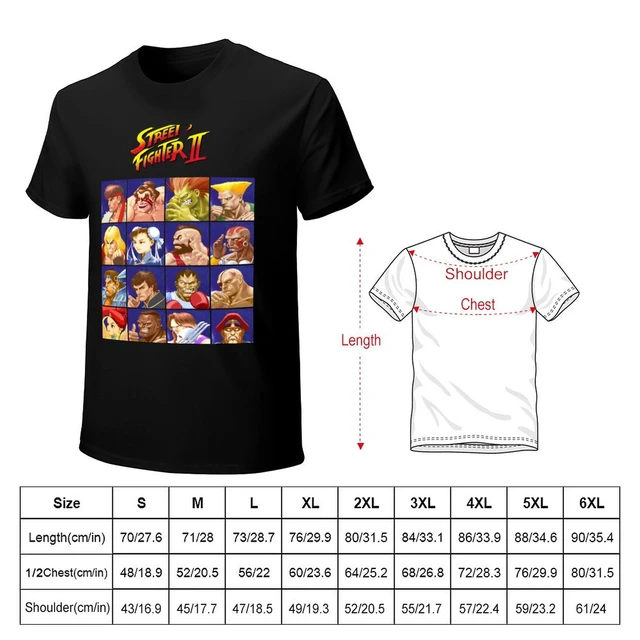 Streetwear Tops Street Fighter T-shirts Hip Hop Funny Print Tshirt