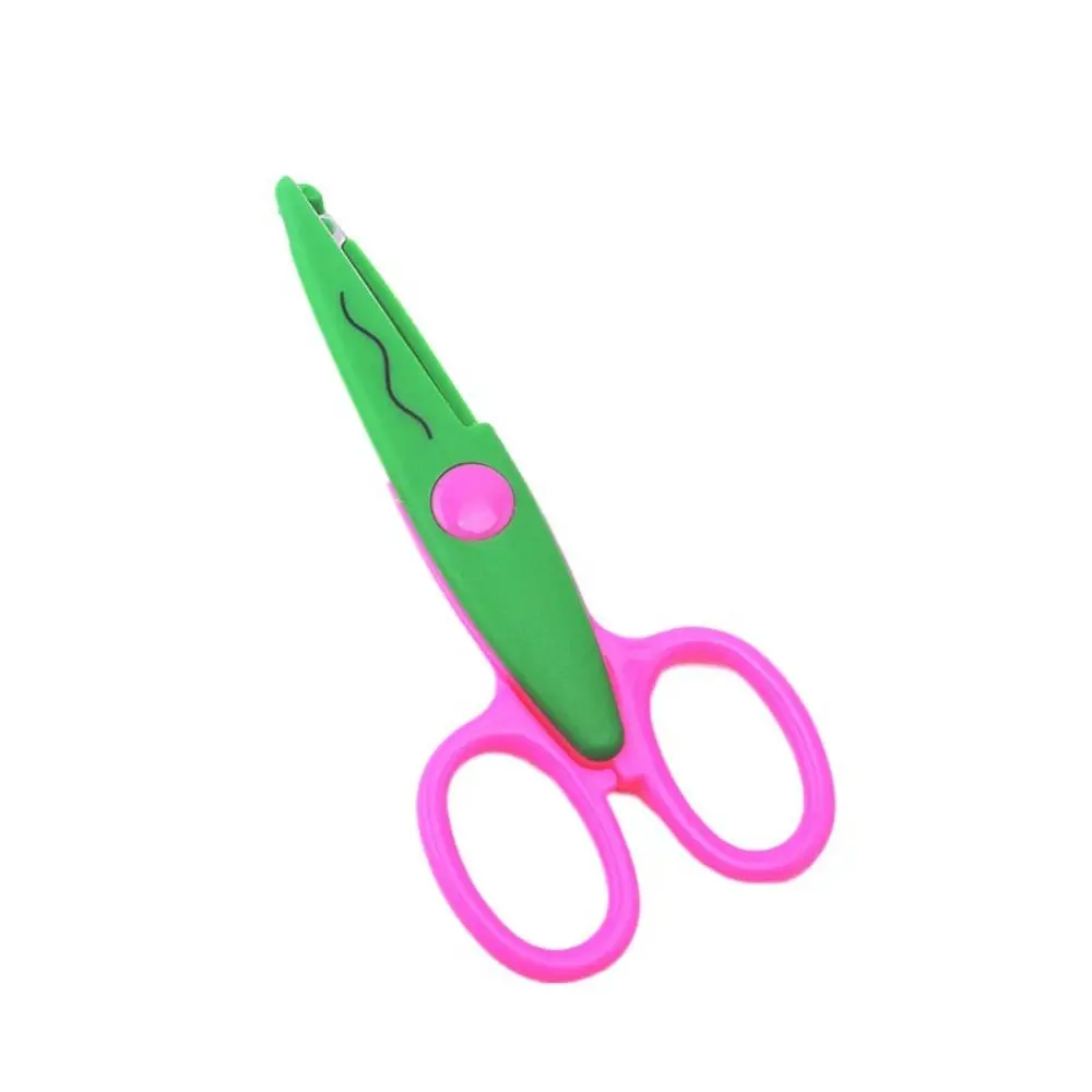 6 Styles Minimalistic Lace Scissors Serrated Wavy Pattern Small Round Head Children Special Scissors Student Art Tool Stationery stationery scissors