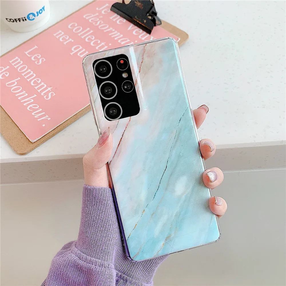 galaxy s22 ultra silicone case Crackle Marble Phone Case For Samsung Galaxy S22 Ultra S21 Plus S20 FE S9 S10 S7 Edge A32 A51 A71 A52 A72 Shockproof Back Cover galaxy s22 ultra wallet case