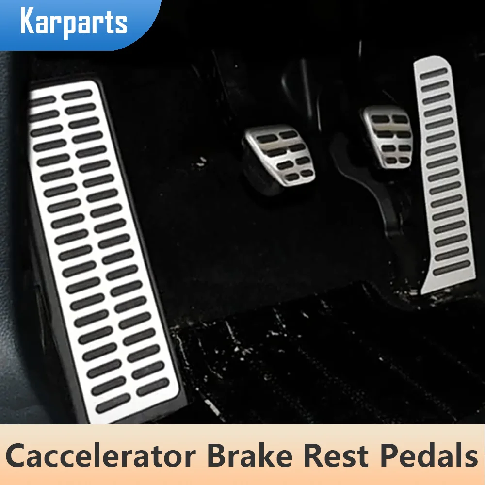 Stainless Steel Car Pedals Accelerator Gas Brake Clutch Rest Pedal For