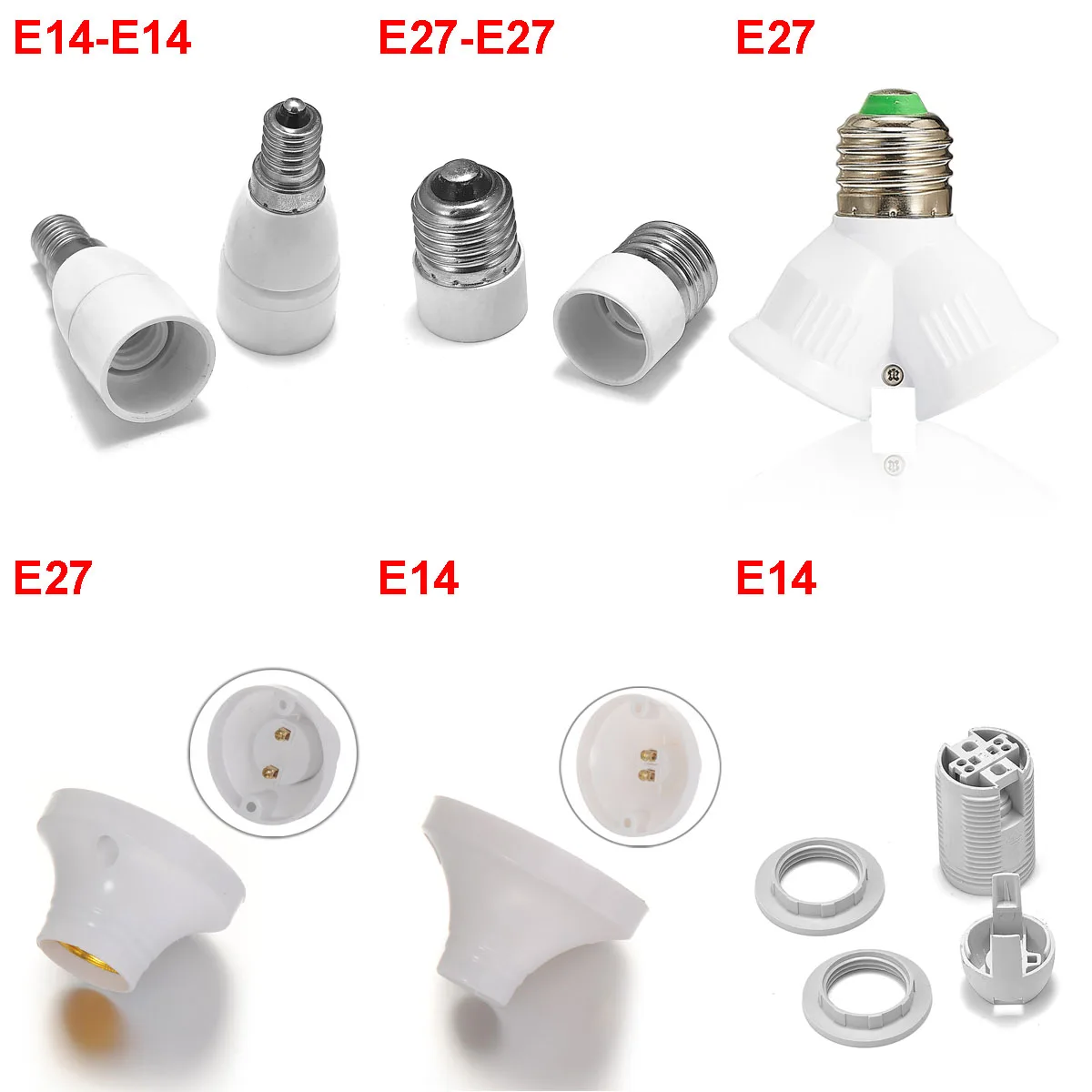 E14 to E14 Extension Socket E27 E27 Adapter Lamp Holder E27 E14 Bulb Socket Lamp Base Plug Socket LED Light|Lamp Bases| - AliExpress