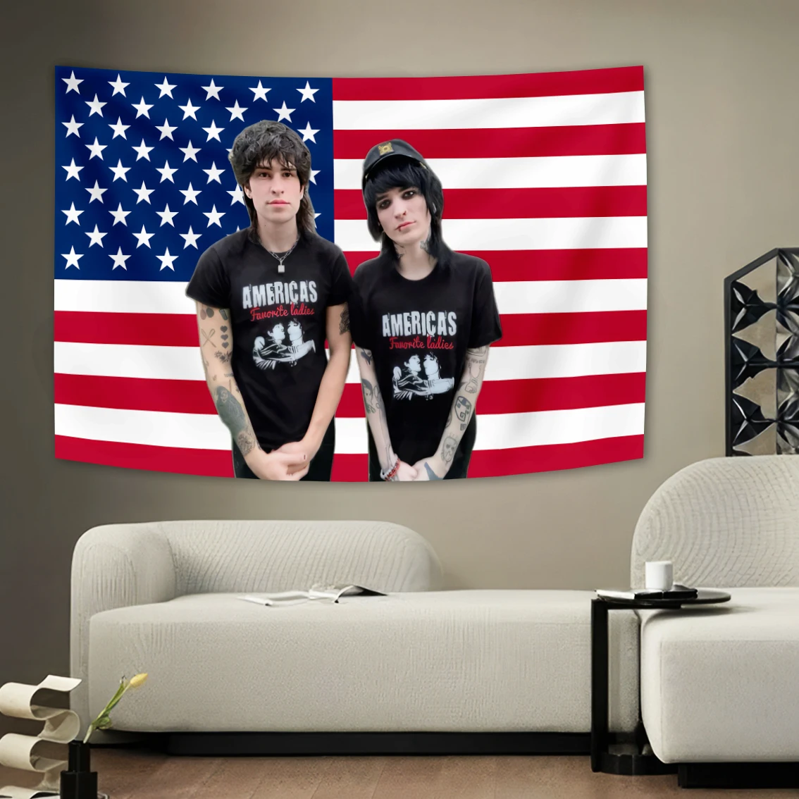 Jakes Webbers and Johnnies American flag Tapestry Guilbert Wall Flags Room Decor Aesthetic Tapestries Home Banners