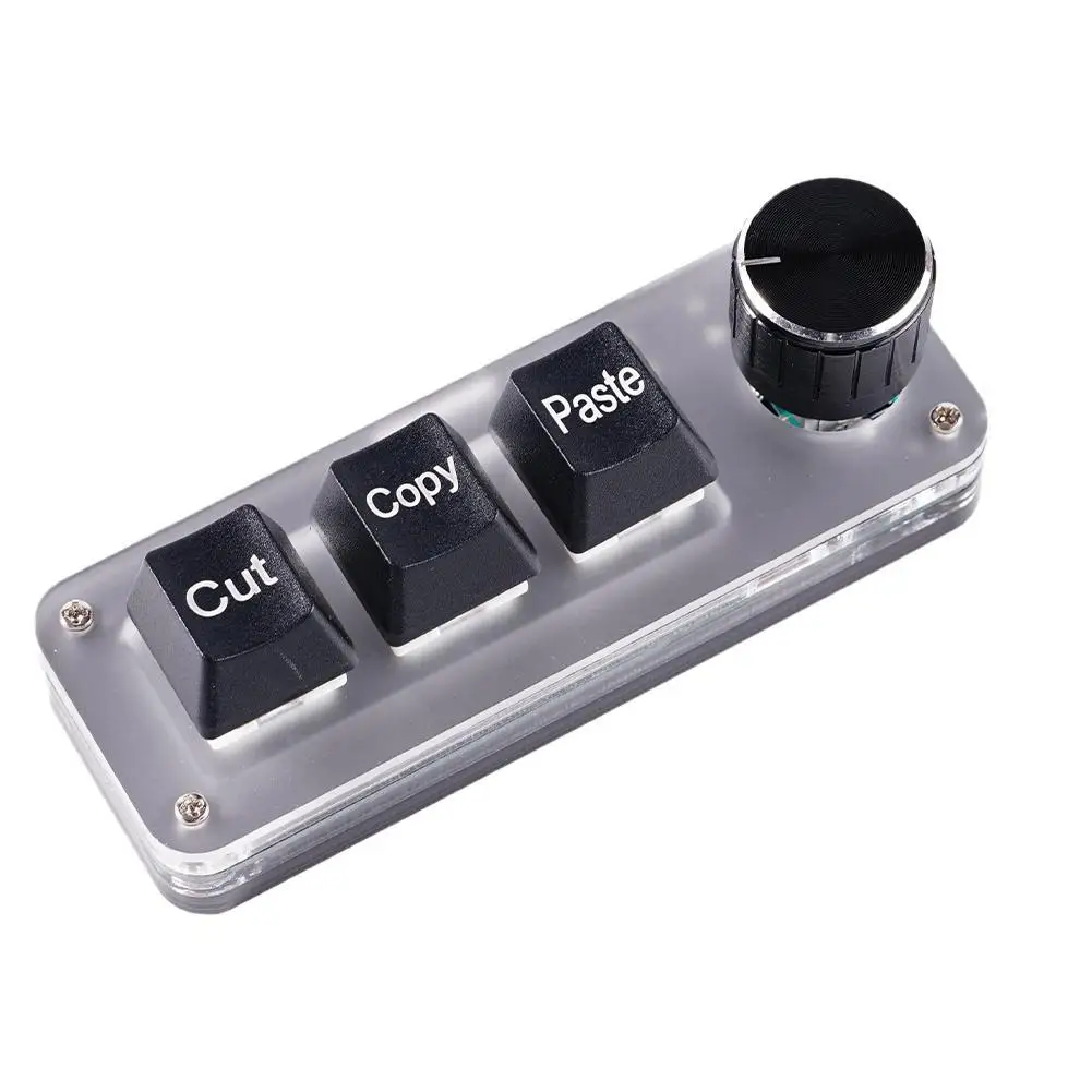 Cut copy paste keyboard mini office shortcut keypad mechanical black 3
