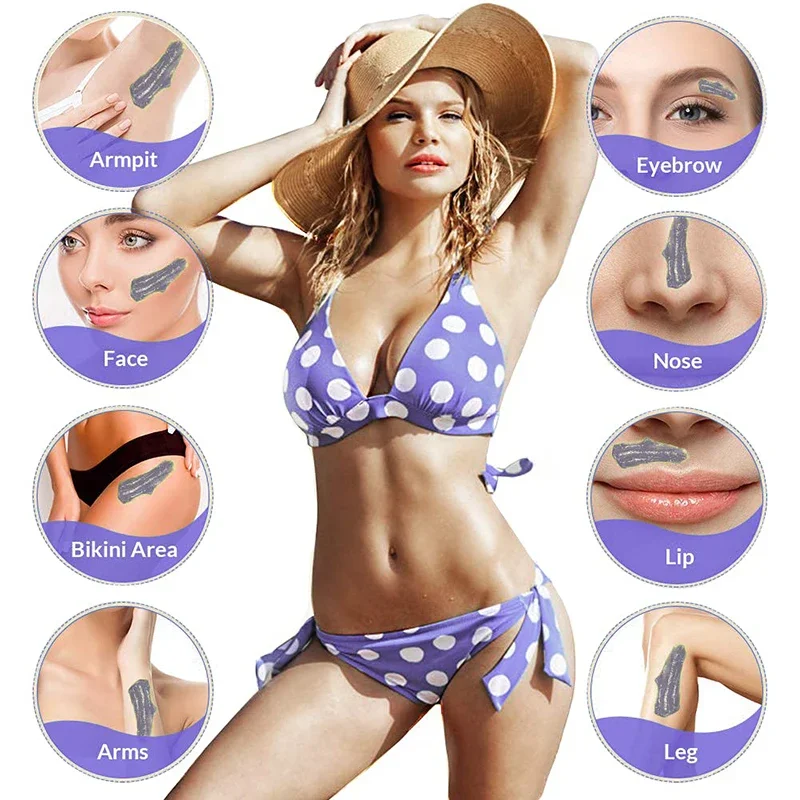 Hard Wax Beads Hot Film Waxing Beans 400g For Hair Removal Wax Heater Machine Brazilian Waxing Hair Removal Wax