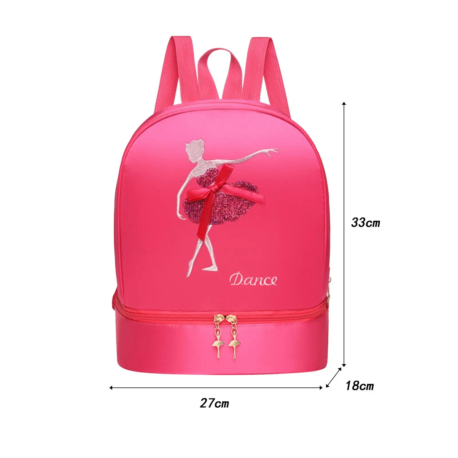 Ballet Dance Backpack Children`s Backpack Gym Bag Sweet Portable Rucksack Ballet