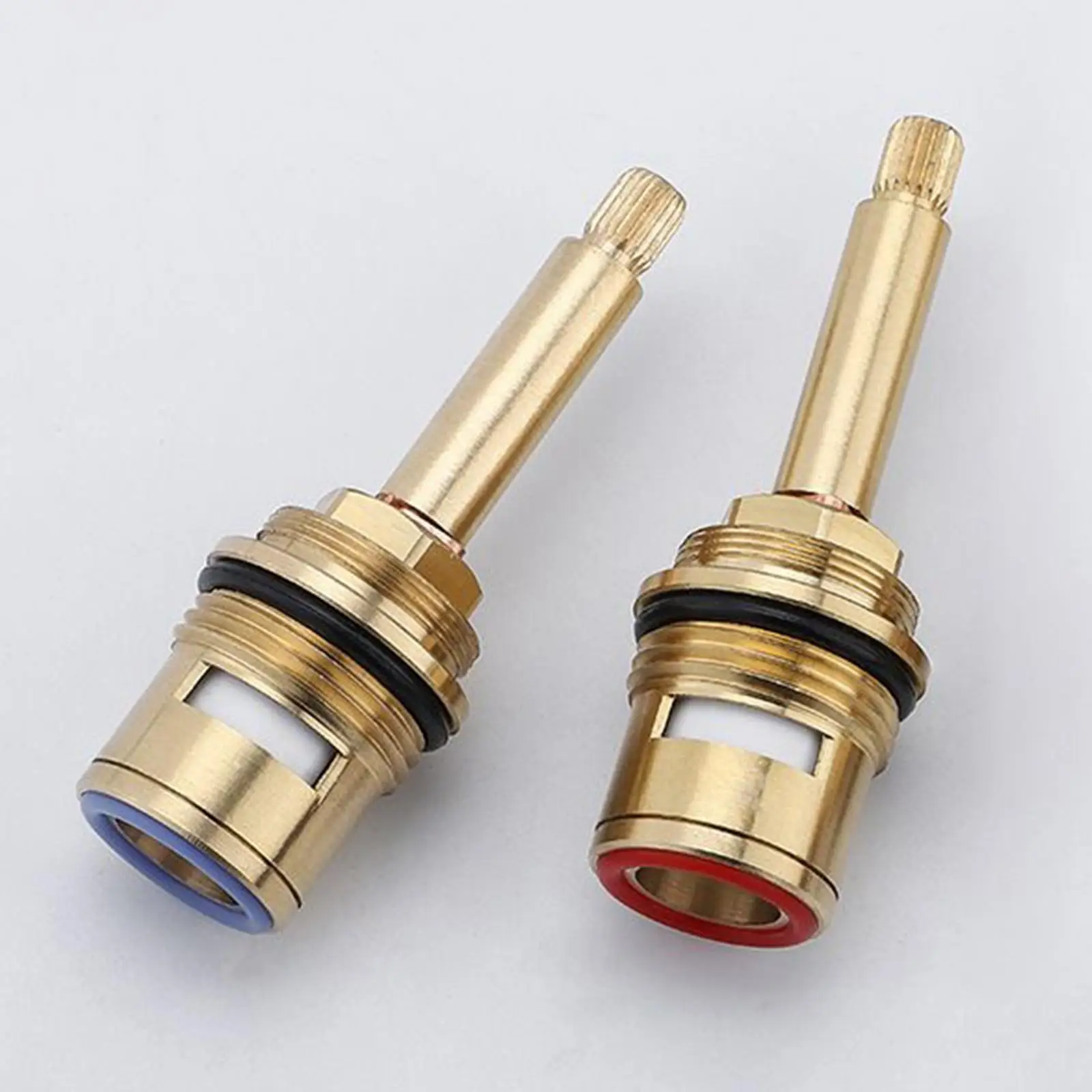 Brass Ceramic Stem Disc Cartridges Ceramic Tap Valves Drip Resistant Faucet Valves Replacements Bathroom Hot Cold Water Kitchen faucet valve ceramic discs kit