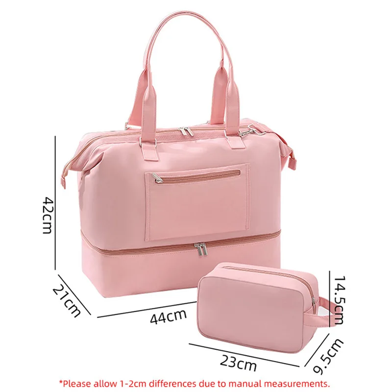 Travel Bag Large Capacity Luggage Dry Wet Separation Storage Bags Sports Fitness Leisure Multi-function Shoulder Crossbody Y24A