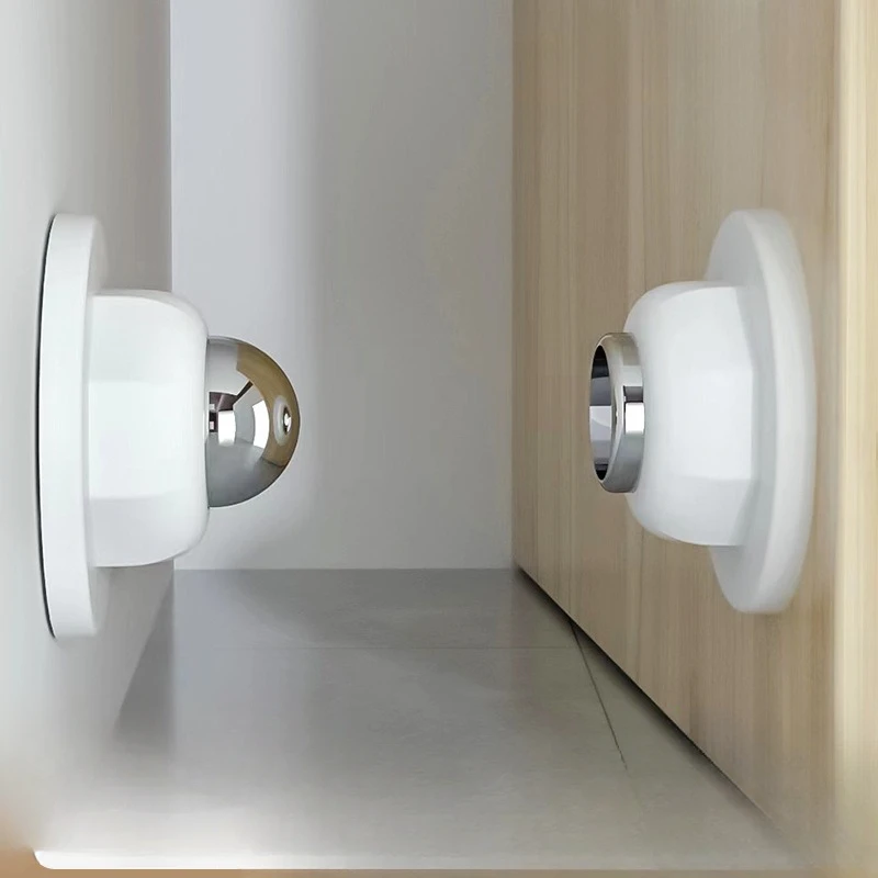 Magnetic Door Stopper Holder Free-punch Anti Collision Doorstop Door Suction Household Hardware Accessories 1pc door stopper silicone door stopper magnetic door stopper door stopper bumpers
