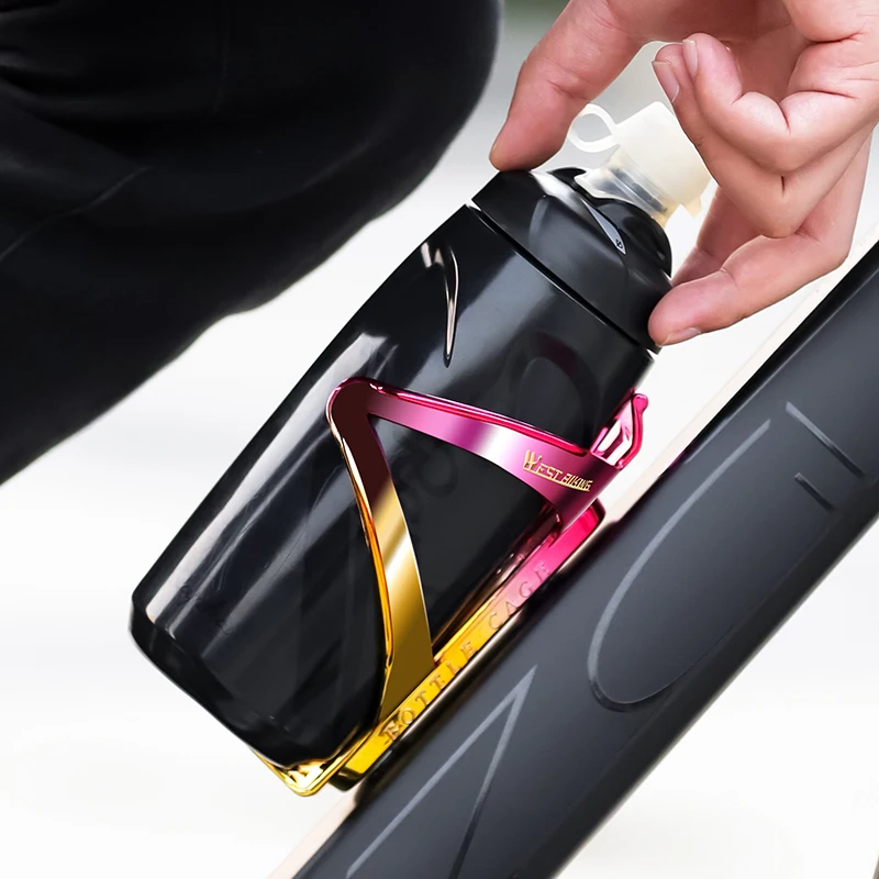 Bicycle Bottle Holder Lightweight MTB Water Bottle Cages Colorful Gradient Plated Holder Mountain Road Bike bicycle water bottle cage bicycle bottle holder