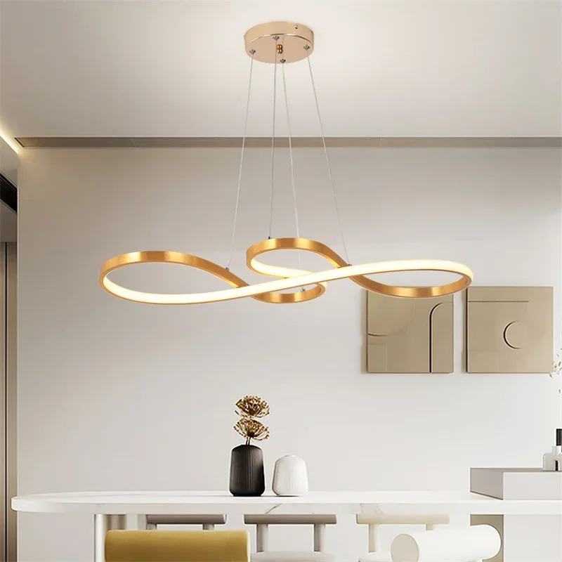 

Алюминиевый светодиодный подвесной светильник в скандинавском стиле с затемнением для гостиной, столовой, кухни, островка, спальни, домашний декор, Подвесная лампа