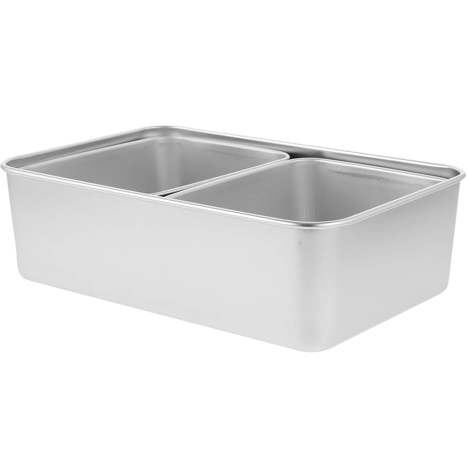 

1 Set Party Use Dried Food Fruit Serving Dish Multi-grid Snack Food Storage Box Metal Platter Tray