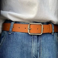 Elegant Vintage - Style PU Leather Belt for Women - High - Quality Black & Brown Fashion Accessory (Brown)