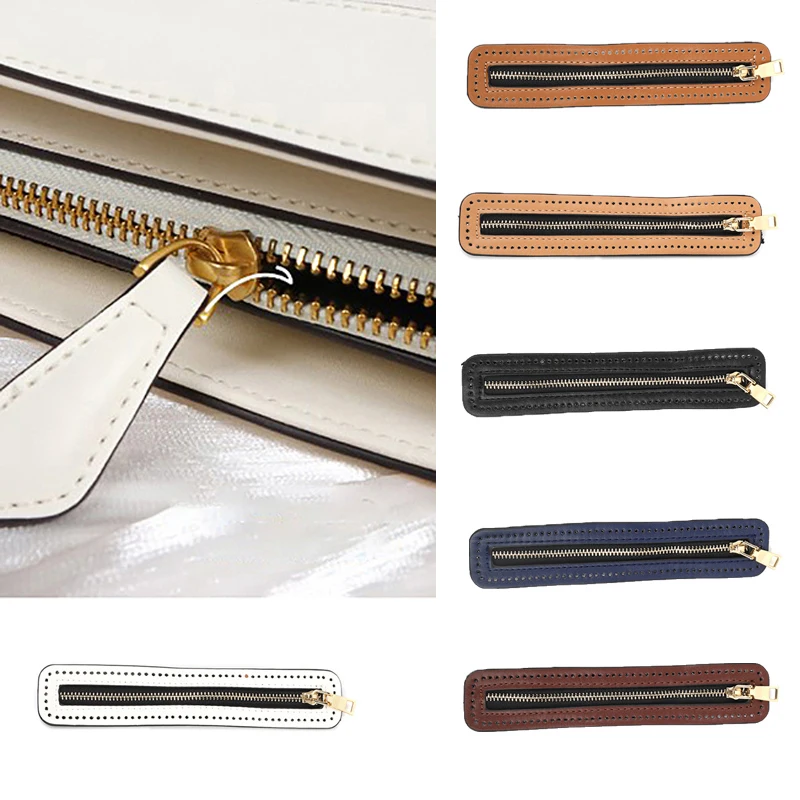 

DIY Zipper For Woven Bag Hardware PU Leather Zipper Sewing Accessories Metal Zipper For Clothes Shoes Supplies Woven Bag