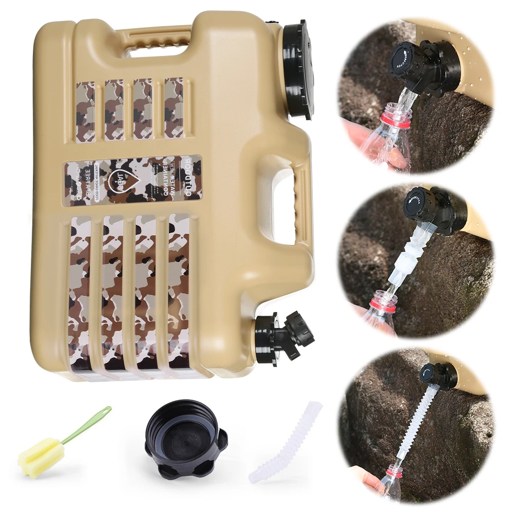 18.5L Water Storage Container with Faucet Water Dispenser Carrier Large Capacity Storage Tank for Vehicle Car Camping