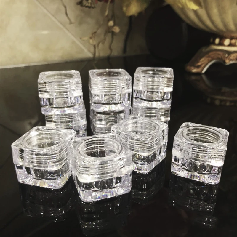 

50pcs 5g transparent acrylic Cream box, lotion bottle, eye cream jars, eye shadow cans