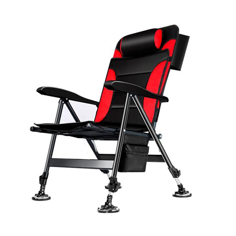 Chaise de pêche renforcée pliable portable pour sessions confortables en extérieur et plage