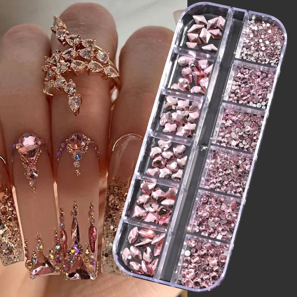 Sparkling Crystal Nail Art Rhinestones Kit with Tools