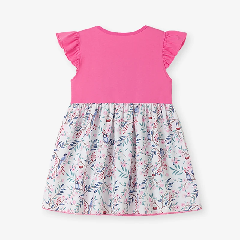 Children's Clothing 2025 Summer Kids Clothes Baby Girls Cotton Embroidered Cartoon Tractor Dresses Holiday Gifts