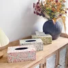 Color Shell Tissue Box European Creative Handmade Mother of Pearl Rectangular Tissue Box Square Paper Boxs Decoration Storage 2
