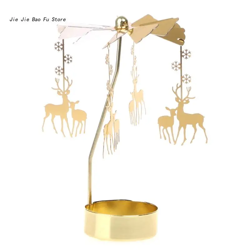 Rotary Candle Holder Spinning Candleholder Metal Tea Light Stand For Romantic Wedding Home Table Decor Christmas Gift For candle holders