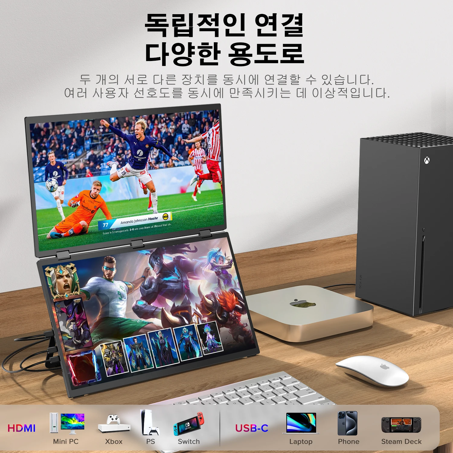 UPERFECT UStation  / Delta Plus   Ʈ  ũ ̽ ̺ ʿ  18.5 FHD 100Hz IPS ũ(USB C ) ̴ HDMI VESA  