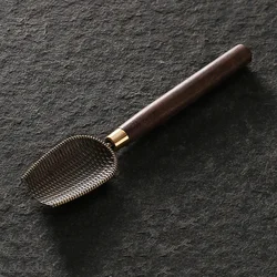 Ebony Retro Creative Tea Spoon - Solid Wood Tea Ceremony Accessory Gift (Woven Tea spoon)