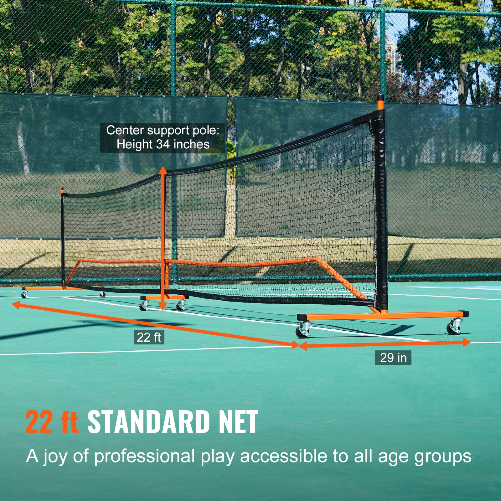 Portable Pickleball Net System Outdoor Regulation Size