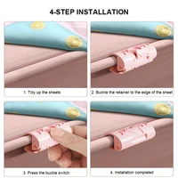 6PCS BedSheet Clips Plastic Slip-Resistant Clamp Quilt Bed Clipper Cover Grippers Fasteners Mattress Holder For Sheets Storage 5