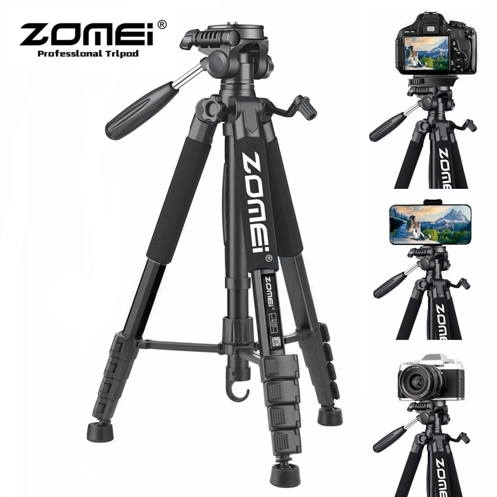 

Professional Photography Stand for Mobile Phone Canon Nikon Sony DSLR Smartphones Video Record, 140-187cm Travel Camera Tripod