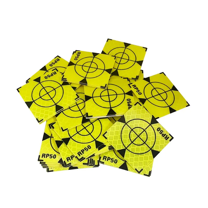 

100pcs Size 60x60 20 30 40 50mm Reflector Sheet For Total Station Survey Geography Fluorescent Green Triangle Reflective Sticker