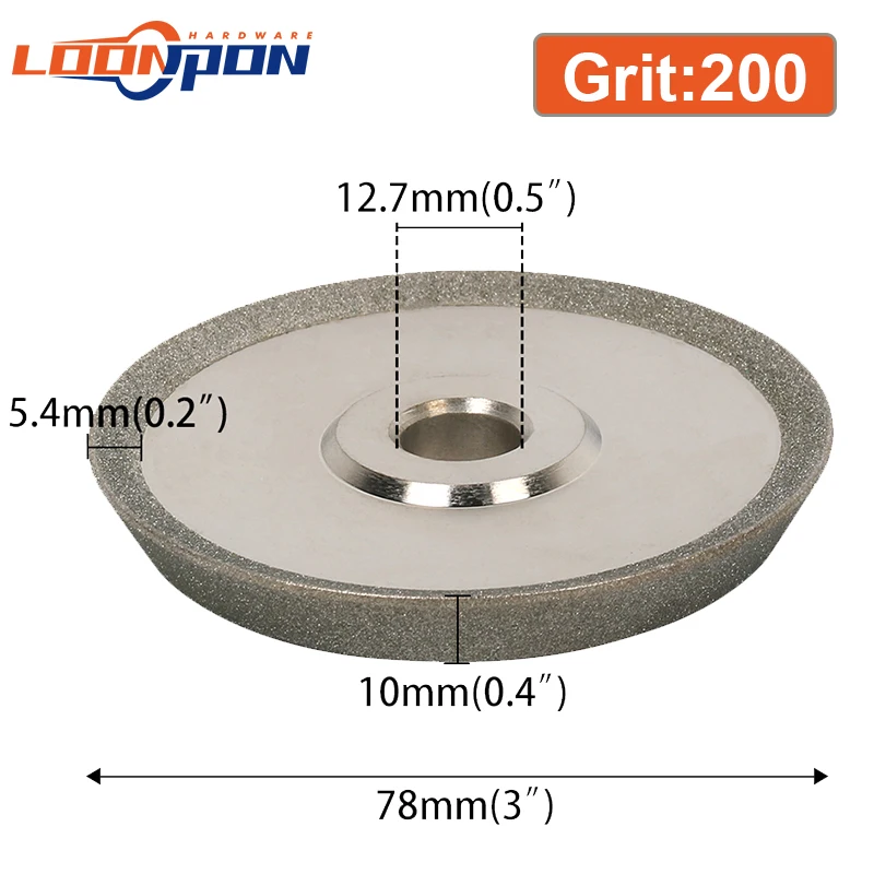 3" Diamond Grinding Wheel Electroplate Dish Grinding Circle Cutter for Tungsten Steel Milling Cutter Tool Sharpener 78x12.7mm cutting disc grinding disc abrasive wheel grinding wheel