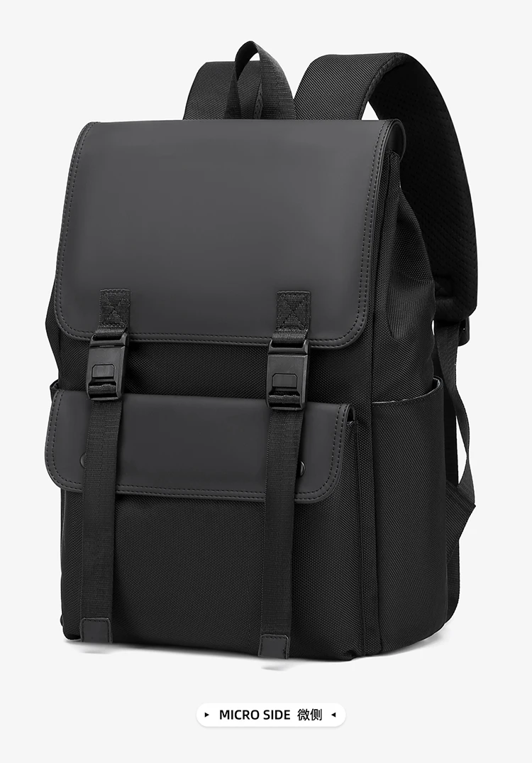 Verschleißfester Herrenrucksack mit großem Fassungsvermögen, Business-Pendler-Reiserucksack mit mehreren Taschen, stilvoll und einfach, erhältlich in Grau und Schwarz – Detail 20