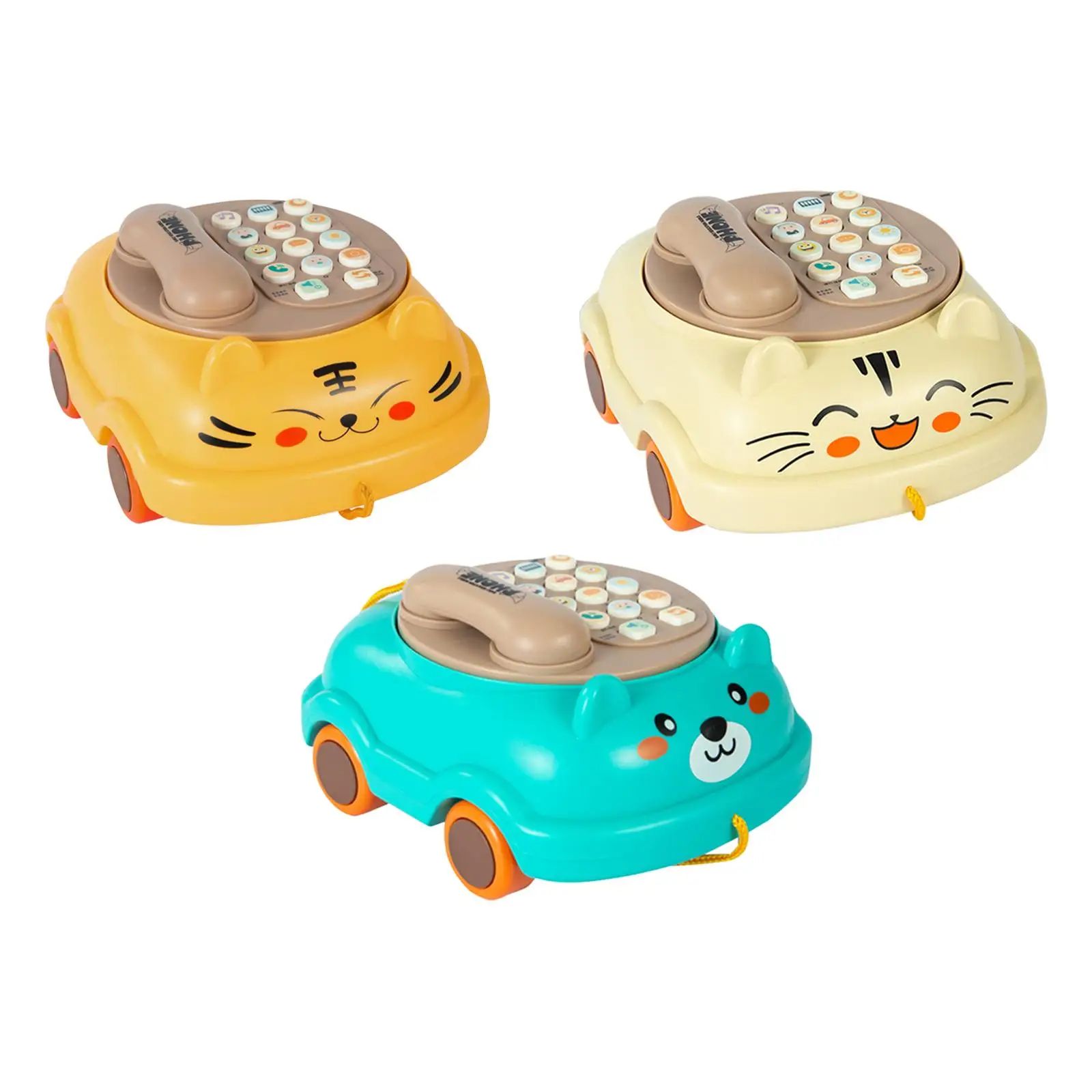 Kid Phone Lights Baby Toy Phone Montessori for 3 Years Old Creative Gift Children Preschool Educational Learning Girl