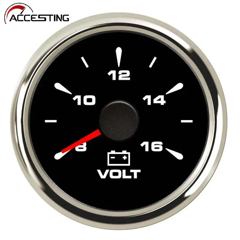 Universal Voltmeter 52mm 816 Volts Volt Gauge With 8 Colors Backlight