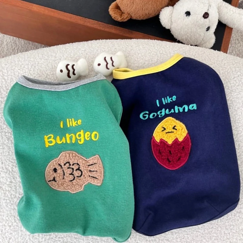 

Alphabet Print Pet Vest Summer Dog Clothes Bichon Soft Pullover Teddy Two Legs T-Shirt Puppy Casual Clothes