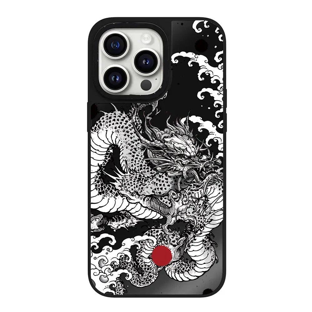 

Mirror Surface Dragon Phone Case Cover for IPhone 11 12 13 14 15 Pro Max Case for IPhone 14 Pro Max