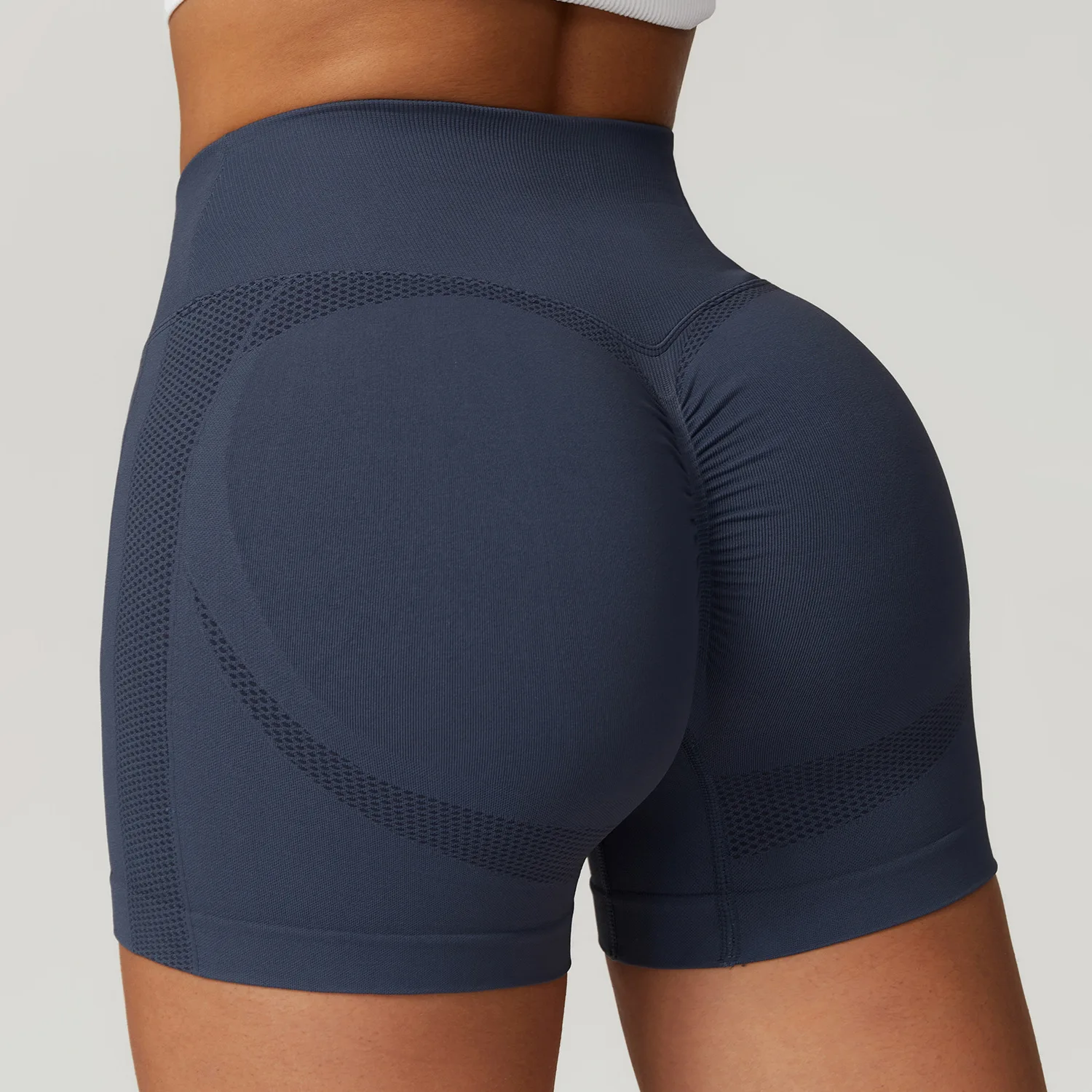 

Women Gym Shorts Scrunch Booty Peach Hip Lifting Seamless Leggings High Waist elastic Sports Fitness Yoga Shorts For Running