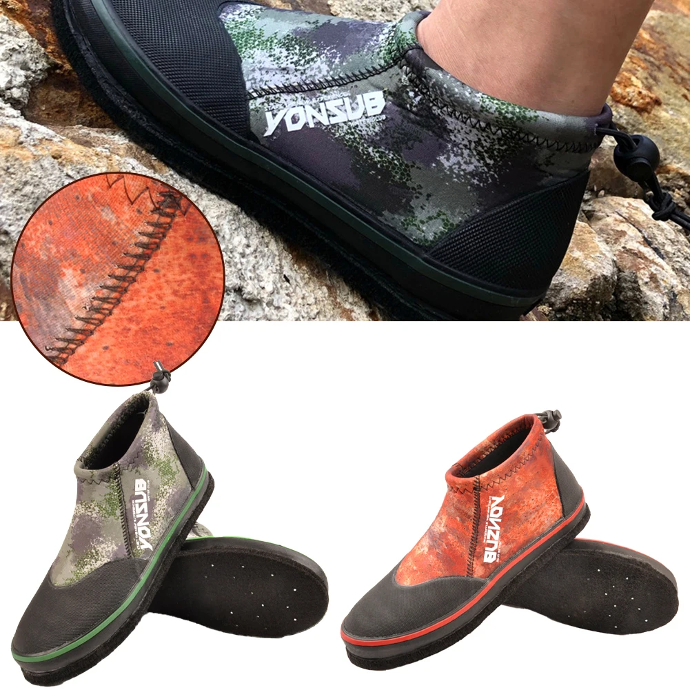 

Low-top Felt-soled Fishing Shoes Neoprene Self-lock Rock Fishing Men Women Hunting Fishing Boots 5MM Outdoor Fishing Accessory