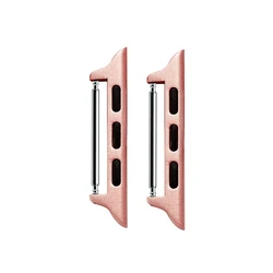 Stainless Steel Adapter with Spring Bar Metal Clasp - 42mm - 44mm - 45mm - 49mm (Pink 3)