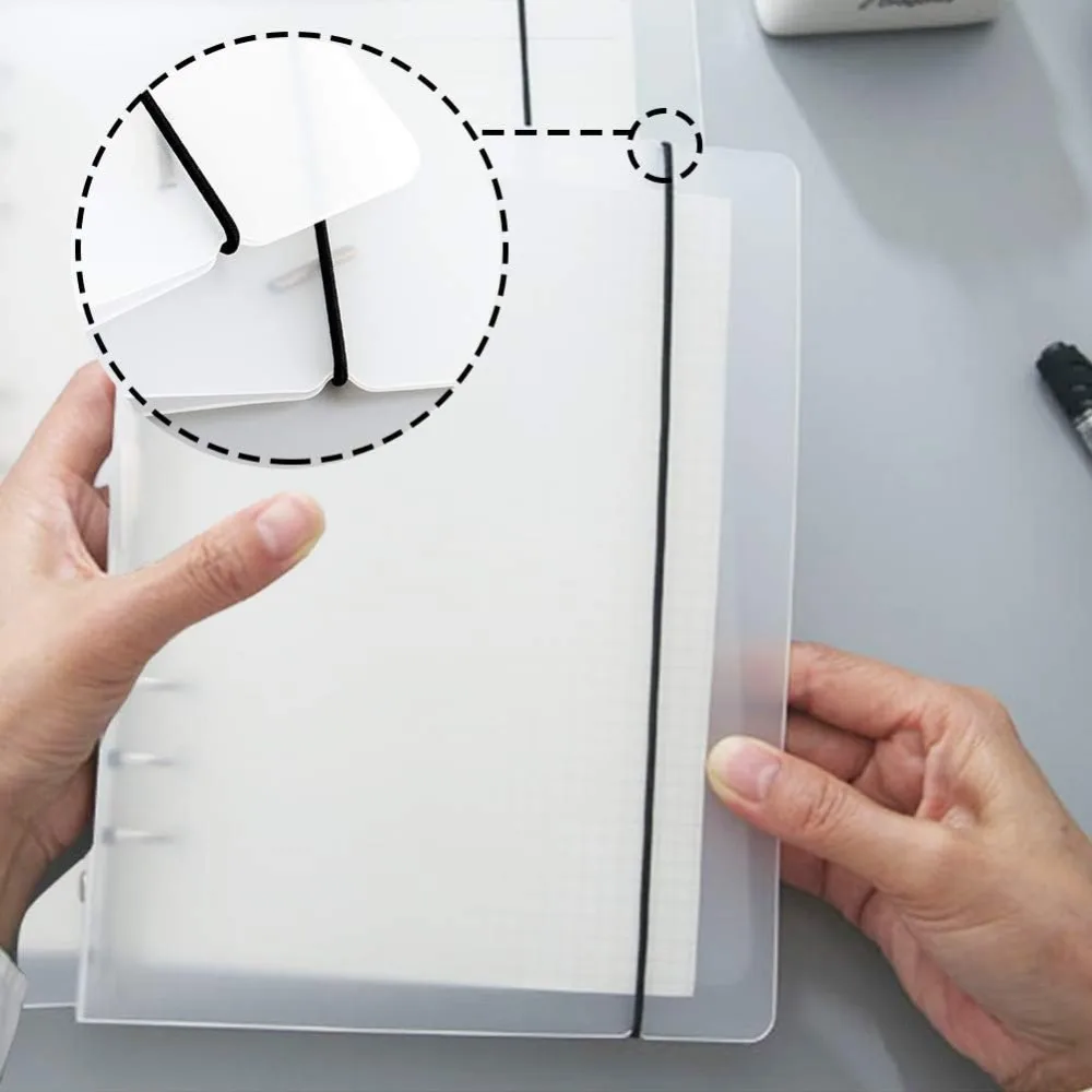 Articoli di Cancelleria per Studenti: 1 Pezzo Copertina per Quaderno ad Anelli A5 A6 A7 con Anelli Interni, Diario, Forniture per Ufficio - immagine 3