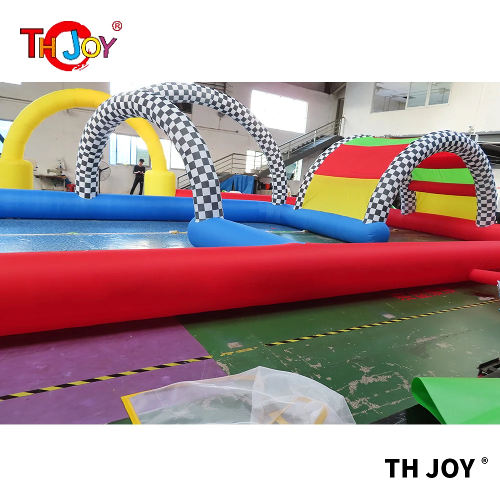 20x10x2.5m Inflatable Zorb Ball Go Kart Air Track Inflatable Race Track 5
