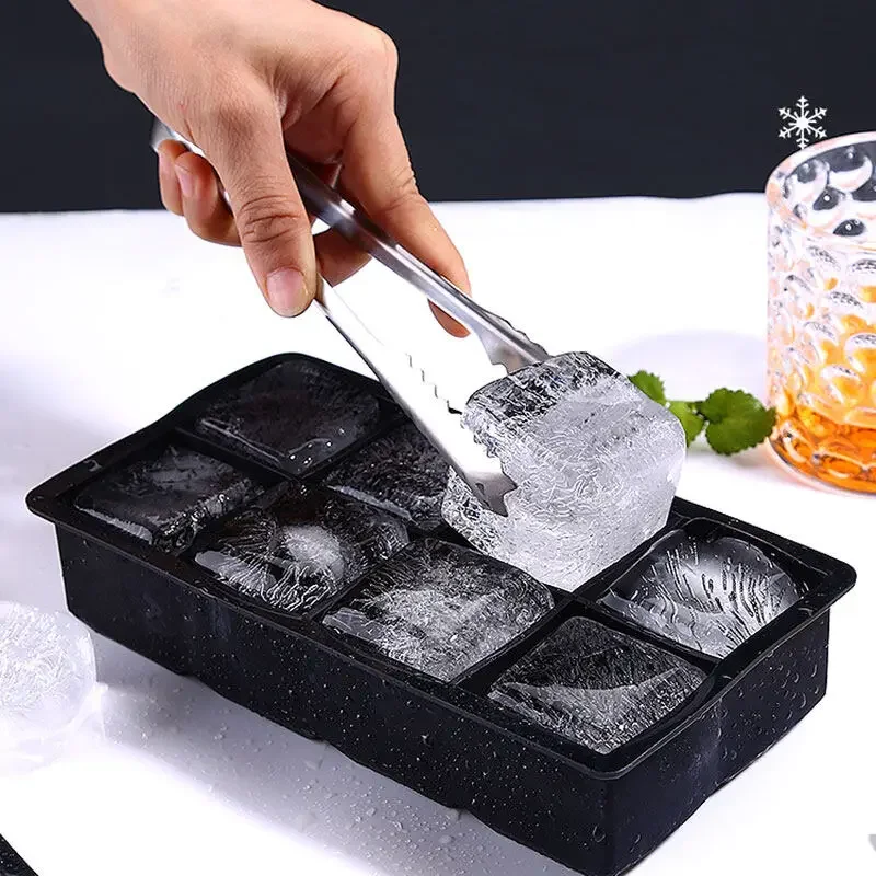 4/8 Grid Ice Cube Silicone Mould Chocolate Mould Tray Ice Maker Mold 3D Form Whiskey Hockey DIY Maker Kitchen Tools