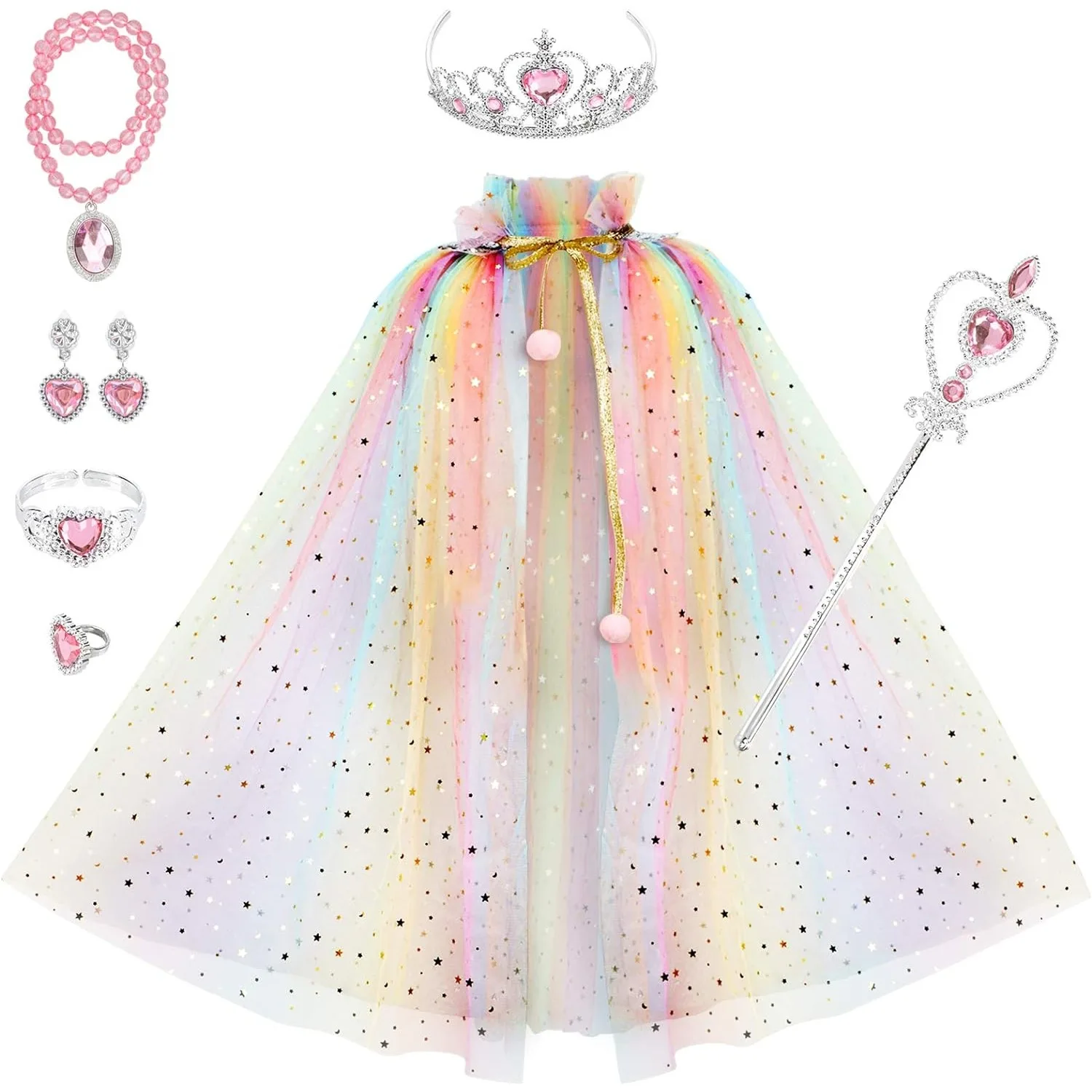 Juego de capa de princesa, 7 piezas, capa de princesa para niñas con corona de tiara, varita para vestir a niñas pequeñas (púrpura) | Bodega Aurrera en línea Juego de capa de princesa, 7 piezas, capa de princesa para niñas con corona de tiara, varita para vestir a niñas pequeñas (púrpura) | Bodega Aurrera en línea