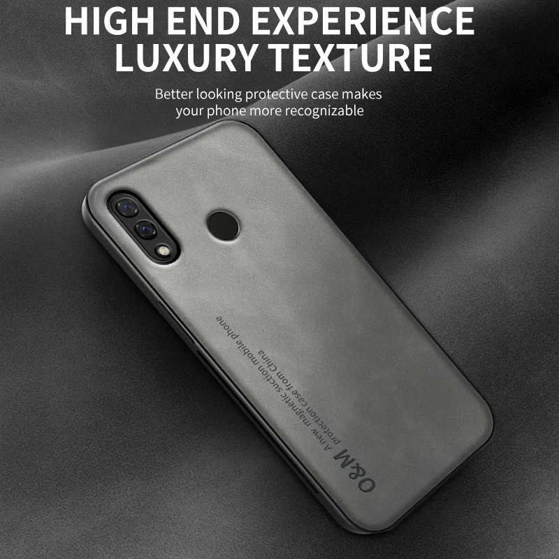 Deluxe Magnetic Leather Phone Case with Built-in Magnet and Soft Cover