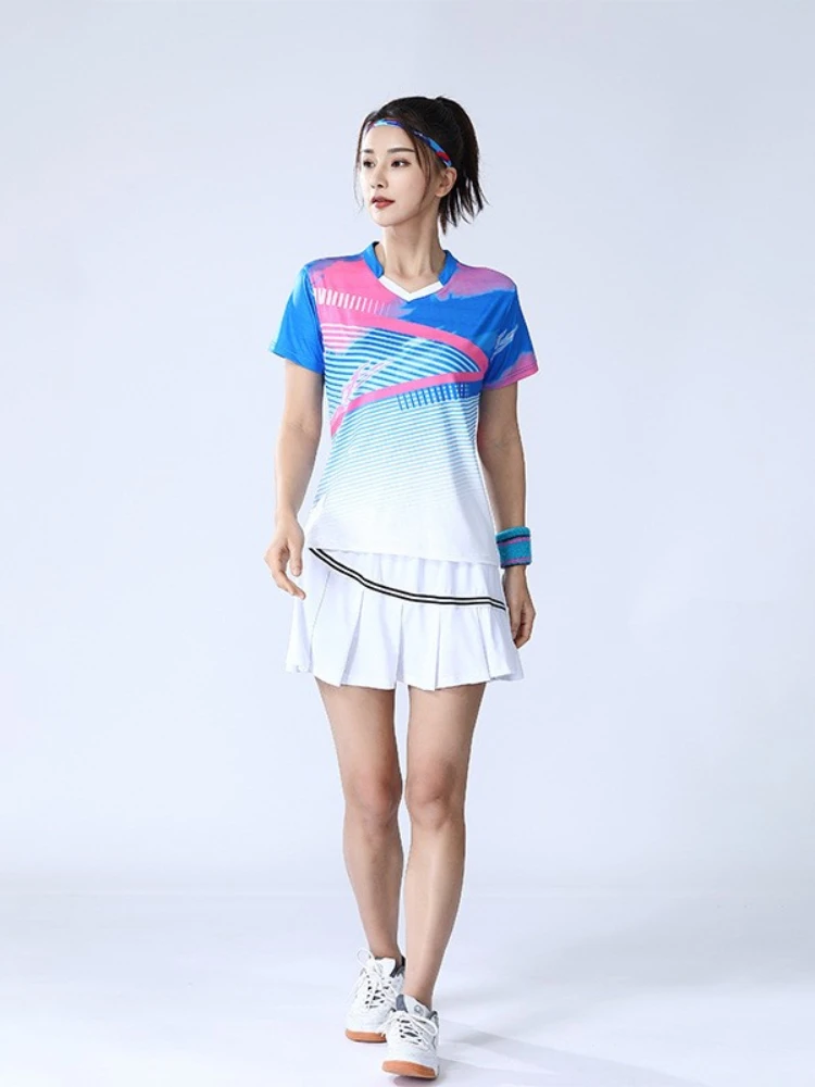 Volleyball Couple Badminton Suits Men Women Short Sleeve Sports Suits Sweat Absorbing Group Buying Badminton Sportswear