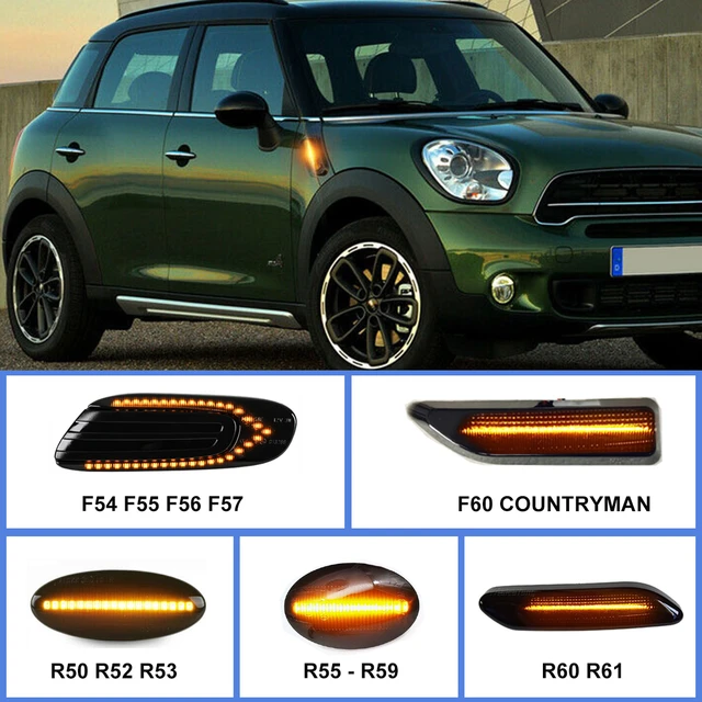 Car Side Flowing LED Lamp Smoke Turn Signal Light Accessories For MINI  COOPER ONE Clubman R50