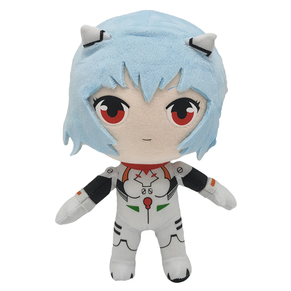 23cm Neon Genesis Evangelion ayanami rei Plüss Gyermek- Babaarcú de nem okos nő Gúnyrajz Anime Alakzat kawaii Babaarcú de nem okos nő Éva Lágy Töltött szoba dekor Glaszé szülinapi ajándékok