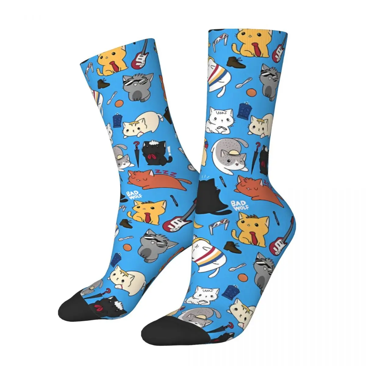 

Time Lord Cats Animal Kittens Unisex Winter Socks Hiking Happy Socks Street Style Crazy Sock