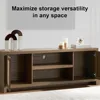 Modern Hampstead TV Stand for Living Room - Entertainment Center for 65 Inch TV with Rattan Doors Cabinet 5