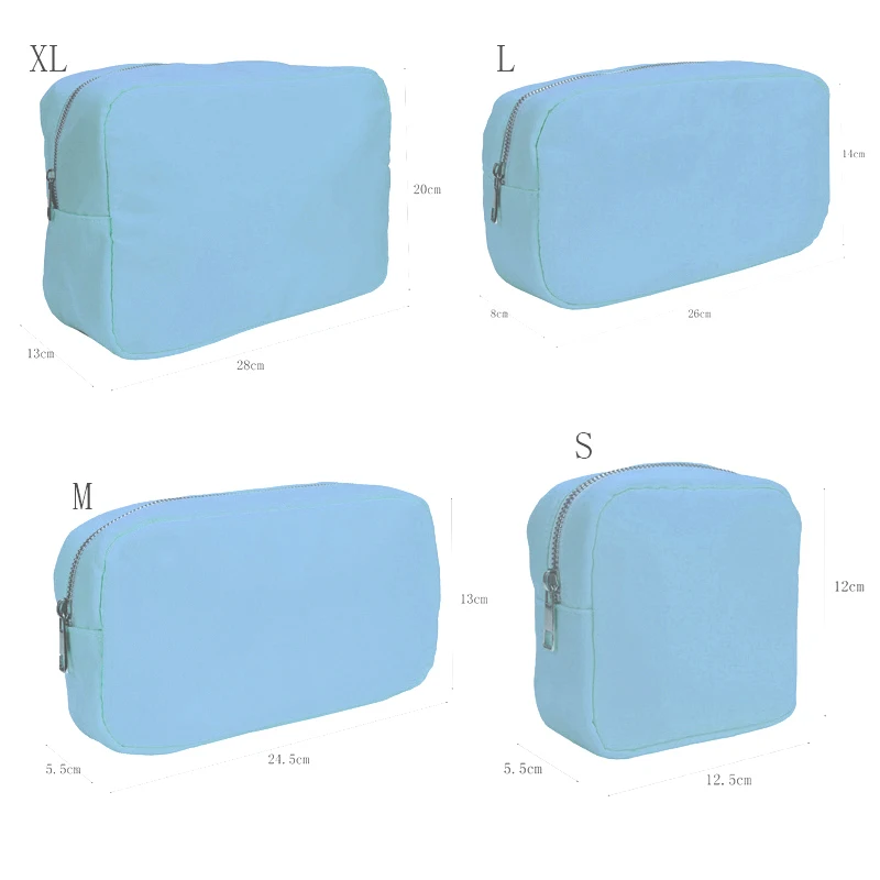 New Waterproof Nylon Durable Toiletry Bag Cosmetic Bag Solid Color Female Makeup Bag Travel Toiletry Beauty Makeup Bag Organizer 5